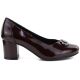 2. Burgundy patent leather pumps on a block heel Potocki JE19511