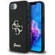 Guess Fixed Glitter Big 4G case for iPhone 16e - black