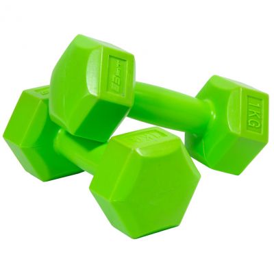 2. EB FIT Composite Dumbbell Set 2x1kg Green 1027012