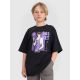 Boy's oversize T-shirt with print 4F 4FJRAW25TTSHM3062-20S