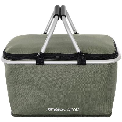 8. FOLDABLE THERMAL TOURIST BASKET 24L GREEN ENERO CAMP