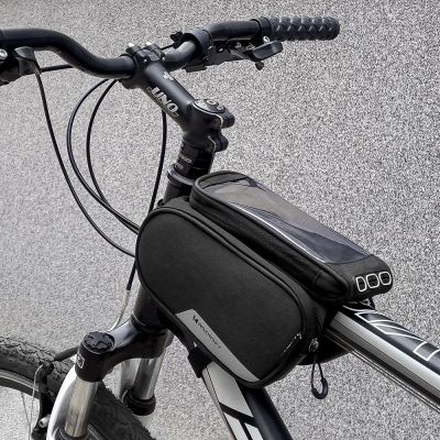 7. Wozinsky frame bike bag + detachable phone cover up to 6.5 "1.5l black (WBB7BK)