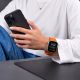 5. Tech-Protect Silicone Line Strap for Apple Watch 44 / 45 / 46 / 49 mm - Orange