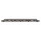 2. High density patch panel 19'' 24x RJ45, LSA level, cat.6, shielded, 0.5U, black, cable guide