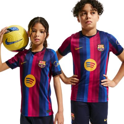 Nike FC Barcelona 2026/27 Stadium Home Kids' Jersey Burgundy Blue II1624 683