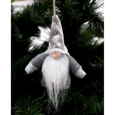 3. DECORATIVE PENDANT SANTA CLAUS WITH HANDLES 11CM GRAY