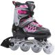 107. ROLLER SKATES-ROLLER SKATES-ICE SKATING 4IN1 ENERO PRO LED 34-37 PINK-GRAY