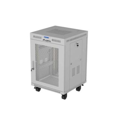 14. LANBERG FLOOR CABINET 19" 15U 600X800 LCD GRAY