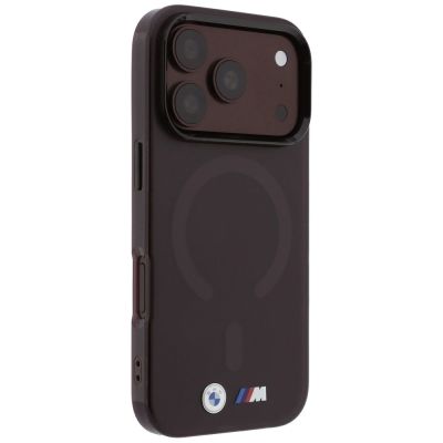 4. BMW M IML Frosted Metal Logo & Trims MagSafe Case for iPhone 17 Pro / 18 Pro - Burgundy
