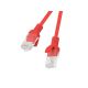 PATCHCORD CAT.5E UTP 0.25M RED FLUKE PASSED LANBERG 10-PACK