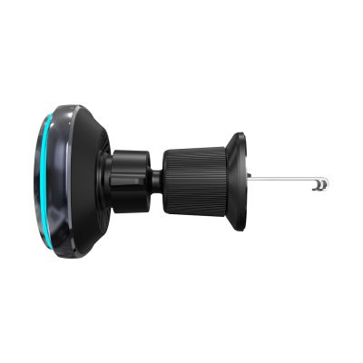 2. Wozinsky WCT5-Q6S2Y Car Holder with Qi/MagSafe 15W Inductive Charger for Ventilation Grill with Fan - Black