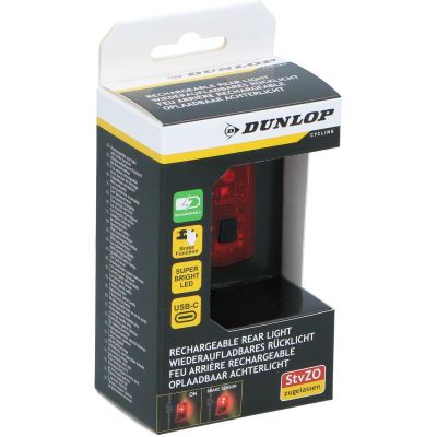 20. USB LED REAR BIKE LIGHT - WITH STOP FUNCTION DUNLOP CERTIFICATE