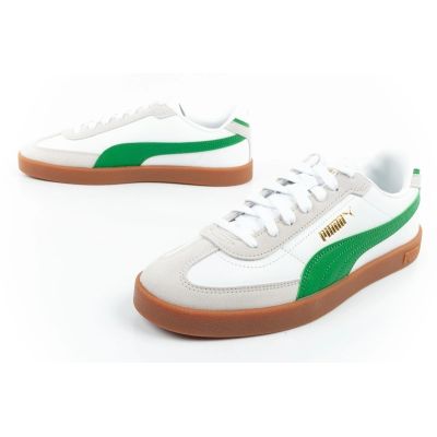 8. Puma Club II Era men's sports shoes sneakers leather white gray green