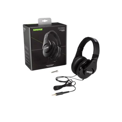 4. Shure SRH240A-BK-EFS - On-ear headphones for monitoring and general use, home studio