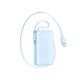 Joyroom JR-PR2L 10000mAh 35W Power Bank with Built-in Retractable USB-C Cable and Lightning Lanyard Cable - Blue