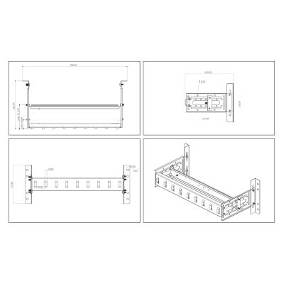 54. Digitus 483 mm (19") Mounting Rail Bracket, 4U