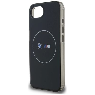 6. BMW IML Metal White Circle MagSafe iPhone 16e Case - Black