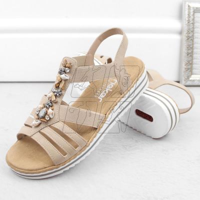 6. Comfortable Rieker W RKR680 beige sandals