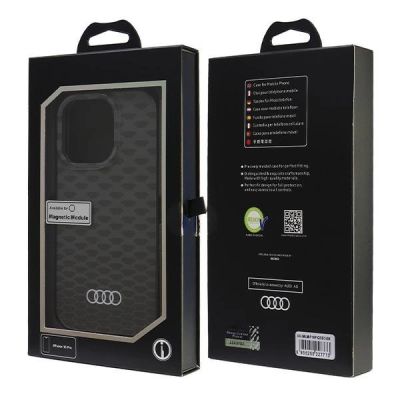 7. Audi IML Stitching Pattern MagSafe iPhone 16 Pro 6.3" black/black hardcase AU-IMLMIP16P-Q5/D3-BK
