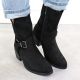 13. Women's suede cowboy boots black M.Daszyński MR1921-47