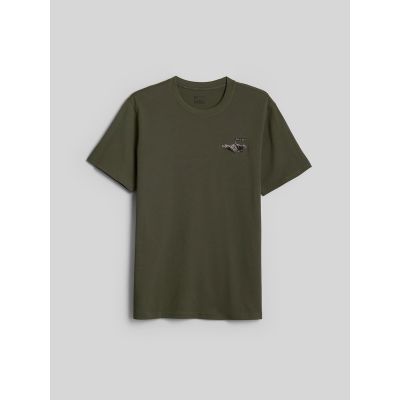 5. Men's regular printed T-shirt 4F 4FKAW26TTSHM4477-043S