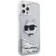 4. Karl Lagerfeld KLHCP12MLNHCCS iPhone 12/ 12 Pro 6.1" silver/silver hardcase Glitter Choupette Head