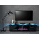 4. EVA TV cabinet with electric fireplace 180x40x52 black/gloss black