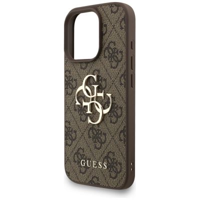 6. Guess 4G Strap 4G Classic Logo Case for iPhone 16 Pro - Brown