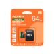 21. ADATA Speed Plus MicroSDXC 64 GB Class 3 UHS-I/U3 A2 V30