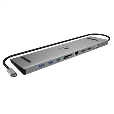 3. IcyBox USB-C -> HDMI/VGA/USB-A/USB-C/3.5mm Docking Station