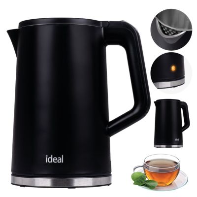 4. IDEAL KETTLE 1.7 L, STEEL BODY, POWER 1500 W, BLACK