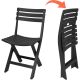 26. SET OF 4 FOLDABLE PLASTIC CATERING CHAIRS KOMODO ANTHRACITE