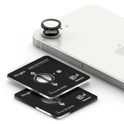 4. Ringke Camera Frame Protector 2-pack for iPhone 16e / 17e - Black