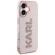 4. Karl Lagerfeld IML Rhinestones Logo iPhone 16 Case - Pink