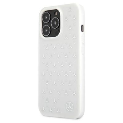 2. Mercedes Silver Stars Pattern Case for iPhone 13 Pro Max - White