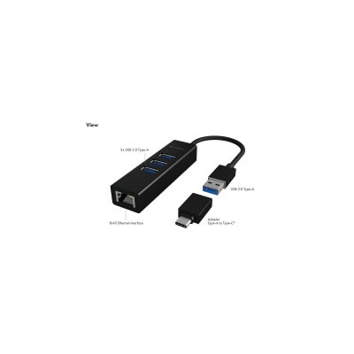 2. ICY BOX IB-HUB1419-LAN USB 3.2 Gen 1 (3.1 Gen 1) Type-A Black