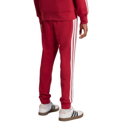 3. Men's adidas Essential 3-Stripes French Terry Burgundy Pants KR2702