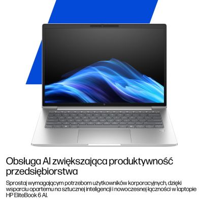 39. HP EliteBook 6 G1i AI PC Intel Core Ultra 7 265U Laptop 35.6 cm (14") WUXGA 24 GB DDR5-SDRAM 512 GB SSD Wi-Fi 6E (802.11ax) Windows 11 Pro Silver