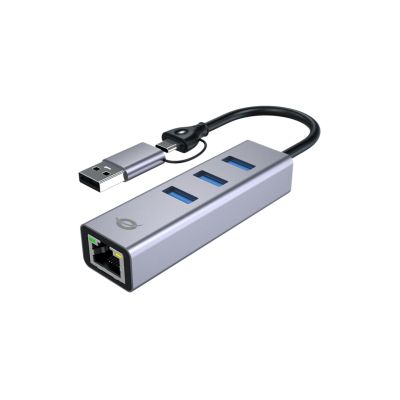 Conceptronic ABBY25G Docking Station Wired USB 3.2 Gen 1 (3.1 Gen 1) Type-A + Type-C Gray