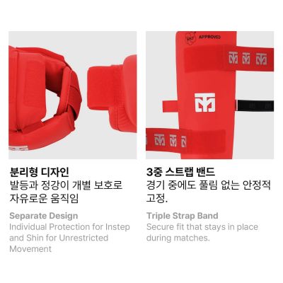 13. Karate WKF RED Shin and Foot Protectors | MOOTO