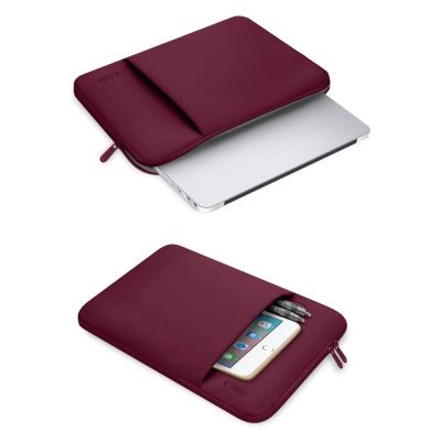7. Tech-Protect Neoprene 14" Laptop Case - Burgundy