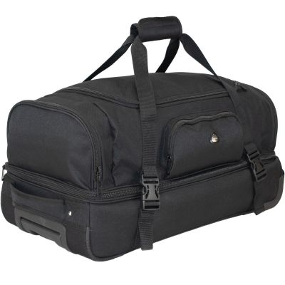 3. PREMIUM TROLLEY TRAVEL BAG T5607-0 BLACK SEMI LINE