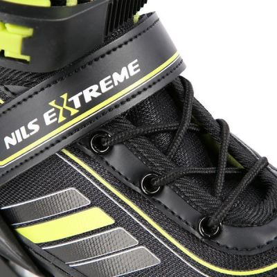 6. NILS EXTREME NH18191 2IN1 ROLLER SKATES BLACK-LIME SIZE L (39-43) WITH REPLACEABLE HOCKEY BLADE
