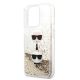 6. Karl Lagerfeld Liquid Glitter Karl&Choupette Head Case for iPhone 13 Pro Max 6.7" - Gold