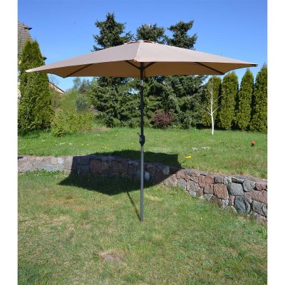 19. GARDEN UMBRELLA 300CM FOLDING BEIGE