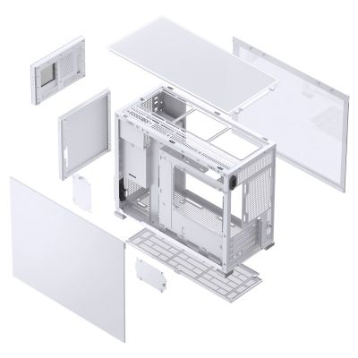 13. Jonsbo D31 MESH Screen Micro-ATX Case, Tempered Glass - White