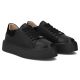 4. Women's leather platform sneakers, black, Filippo DP6119
