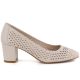 2. Beige openwork pumps with a block heel, Sergio Leone PB848