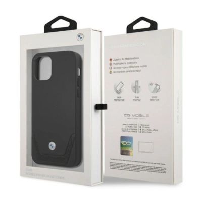 8. BMW Leather Perforate Case for iPhone 12 / iPhone 12 Pro - Black