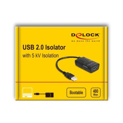 4. DeLOCK USB 2.0 Type-A Male to Female Isolator with 5 kV Isolation for Data Lines